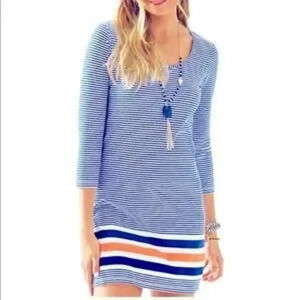 Lilly Pulitzer Women's XS‎ Multicolor Nautical Striped  3/4 Sleeve Beacon Dress